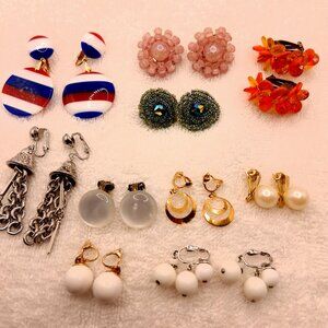 Earrings, 10 pair, Items # A-376-A385., wt 87 grams.